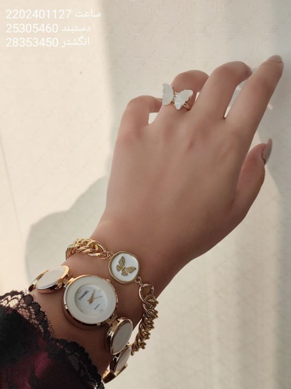 ست ساعت و دستبند زیبای دخترانه