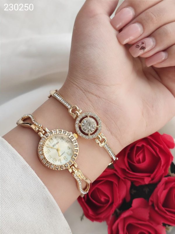 ست هدیه ساعت و دستبند زنانه خاص و شیک