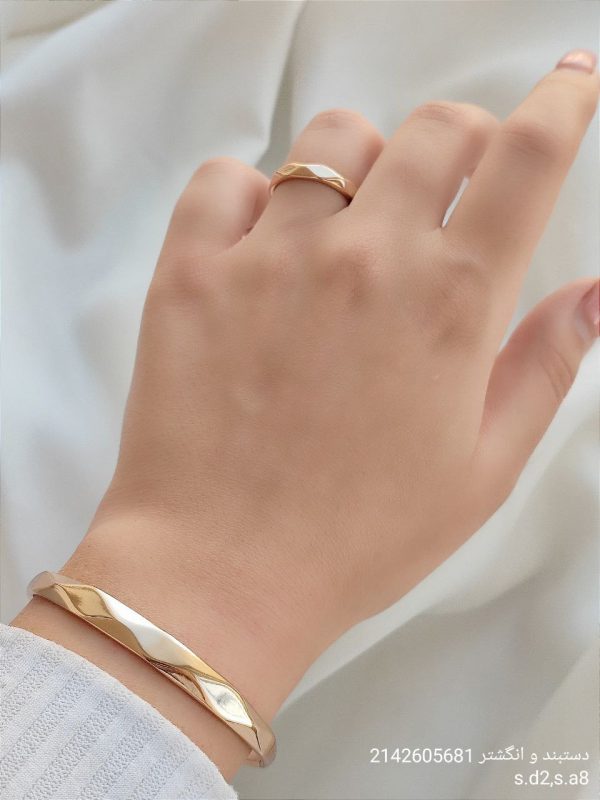 ست دستبند و انگشتر زنانه مارک ژوپینگ دستبند سایز 2 و انگشتر سایز 8