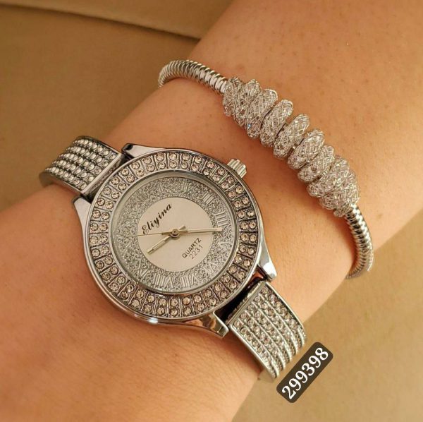 ست ساعت و دستبند زنانه کیفیت عالی ویژه روز ولنتاین کیفیت عالی