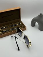 عینک اسپرت جدید دارای استاندارد UV400 فرم فلزی به همراه کاور و دستمال