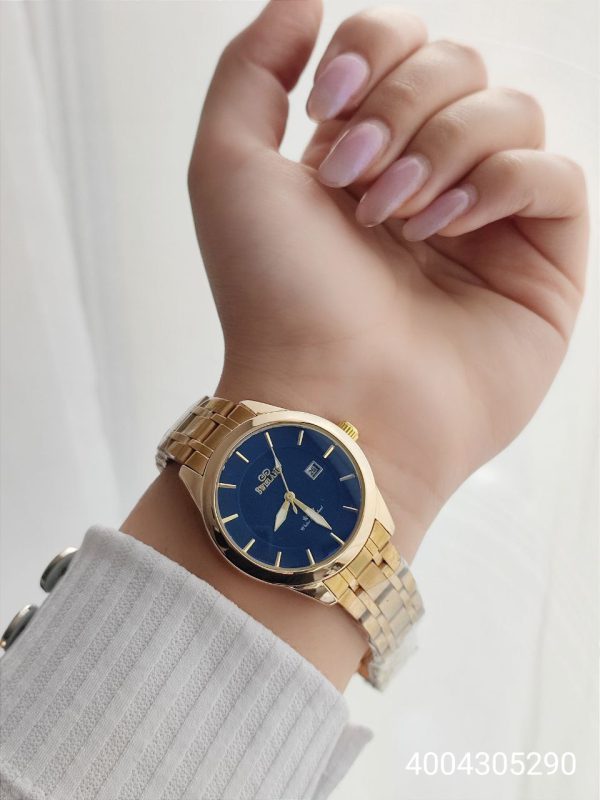 ساعت زنانه سویسلند رنگ ثابت بند استیل با کیفیت دارای قفل ضامن دار ضد حساسیت