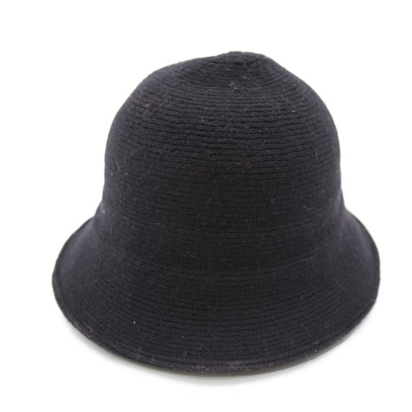 کلاه لبه دار طرح کلاسیک مشکی بافت کلوش بیسیک لبه کوتاه
