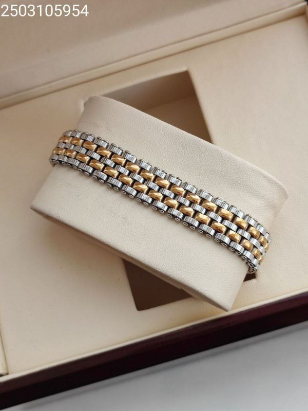 دستبند مردانه استیل رولکس کیفیت عالی رنگ ثابت ضدحساسیت