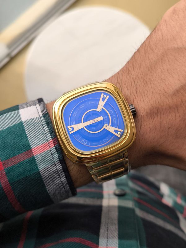ساعت مردانه فلزی الگانس قفل ضامن دار و تقویم دار کیفیت عالی رنگ ثابت