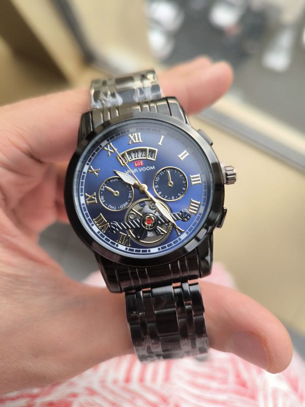 ساعت مردانه فلزی مارک voom مدل 430530245 رنگ ثابت تقویم دار و دارای قفل ضامن دار