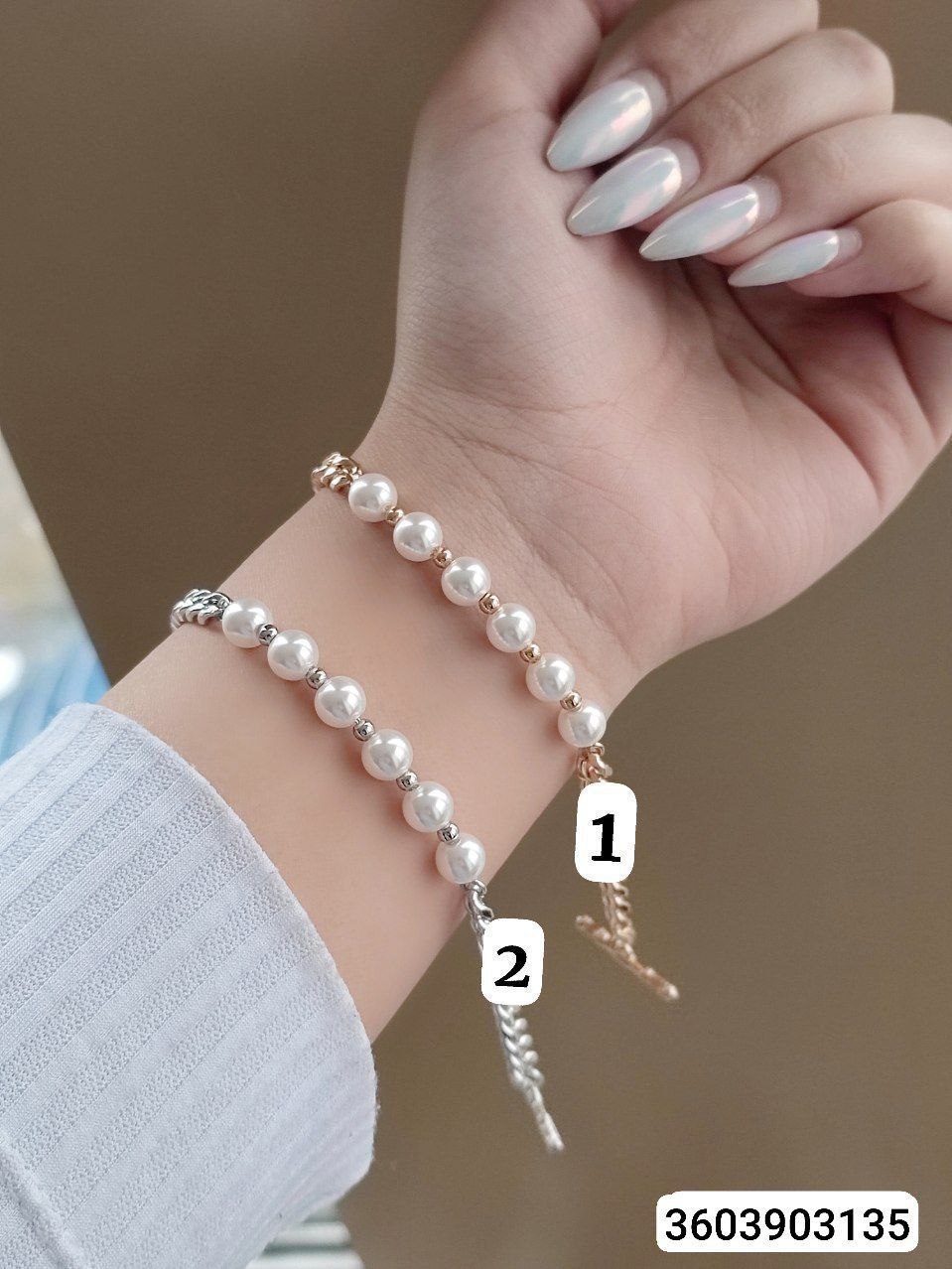 دستبند مرواریدی مارک ژوپینگ کیفیت عالی رنگ ثابت کد 1217167